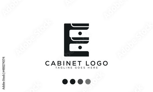 Cabinets Letter  Modern E Logo Design template