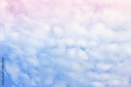 Pastel Colorful sky and cloud white.Beautiful afternoon bule sky and cloud white