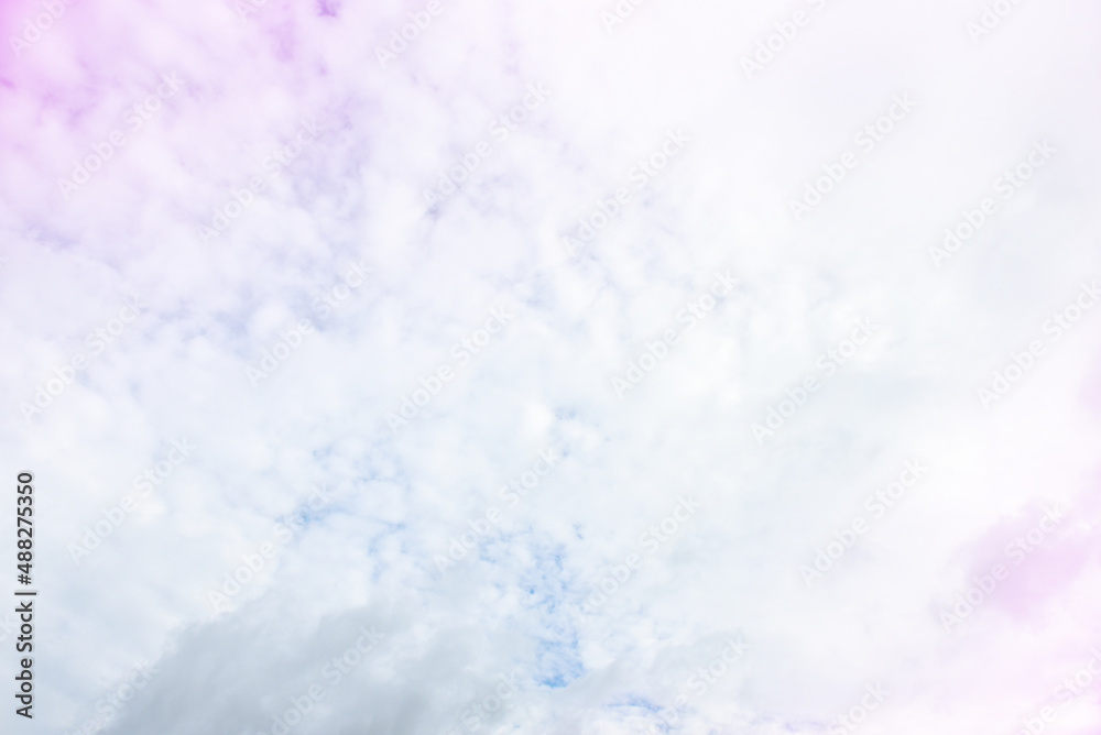 Pastel Colorful sky and cloud white.