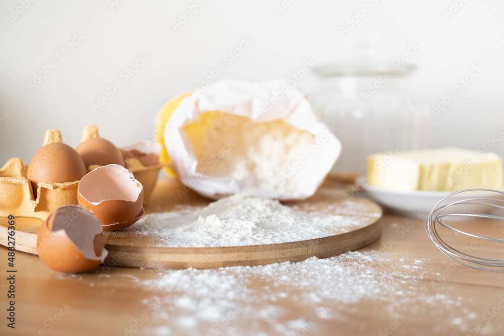 Cooking course or kitchen cooking process concept