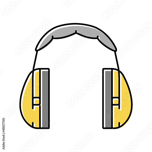 ear muffs color icon vector illustration