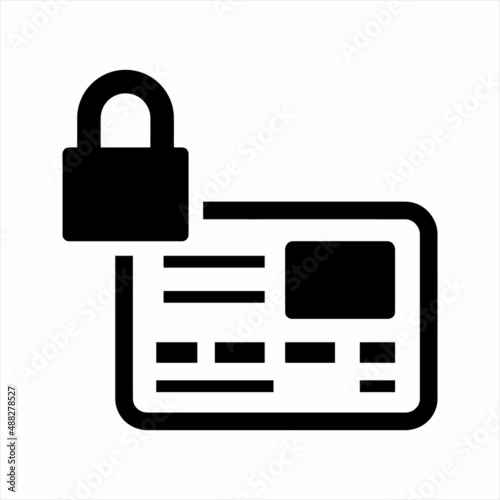 Secure payment icon. Vector and glyph