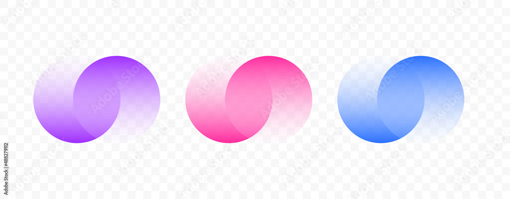 Transparent graphic design element, abstract circles
