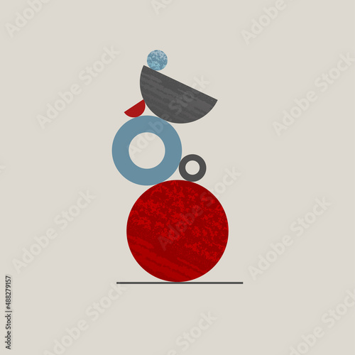 Balance poster, harmony icon