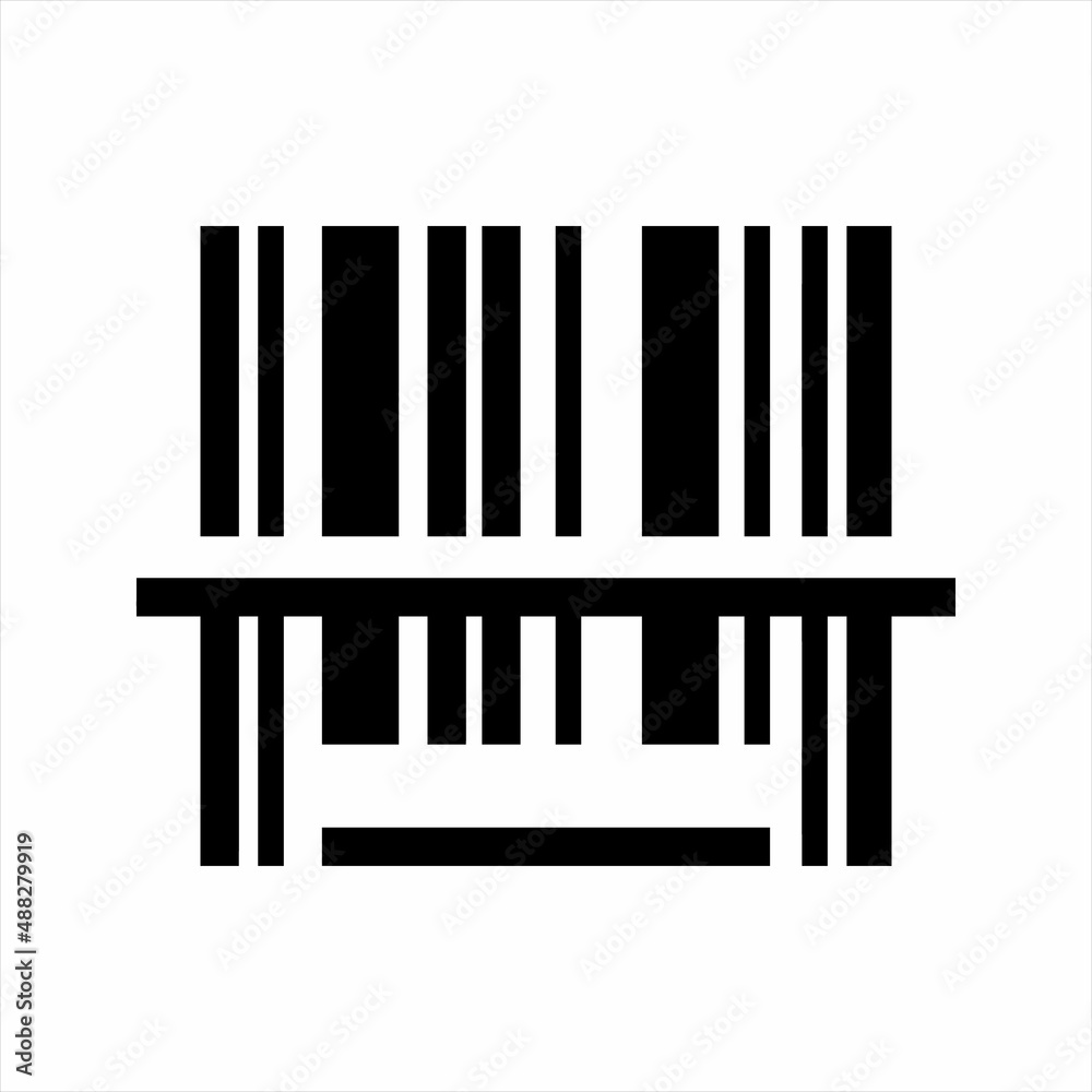Barcode scanner icon. Vector and glyph Barcode scanner icon. Vector and glyph