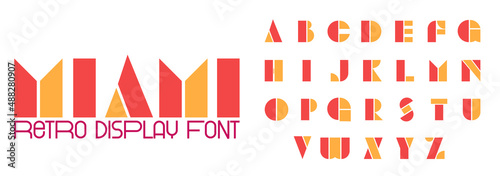 90s 80s Style Geometric Font. Bauhaus Modern Typography. Font for events, promotions, logos, banner, monogram and poster