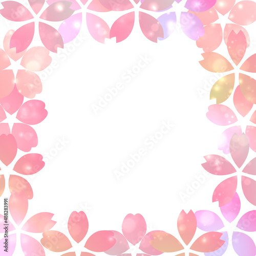 桜　和柄　水彩　背景 © KUU