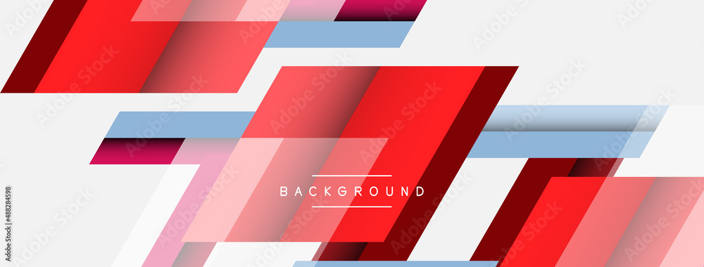 Obraz premium Vector background. Abstract overlapping color lines design with shadow effects. Illustration for wallpaper banner background or landing page