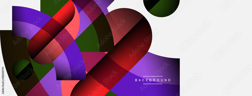 Trendy shapes, color minimal design composition, lines and shadows for wallpaper banner background or landing page Trendy shapes, color minimal design composition, lines and shadows for wallpaper banner background or landing page
