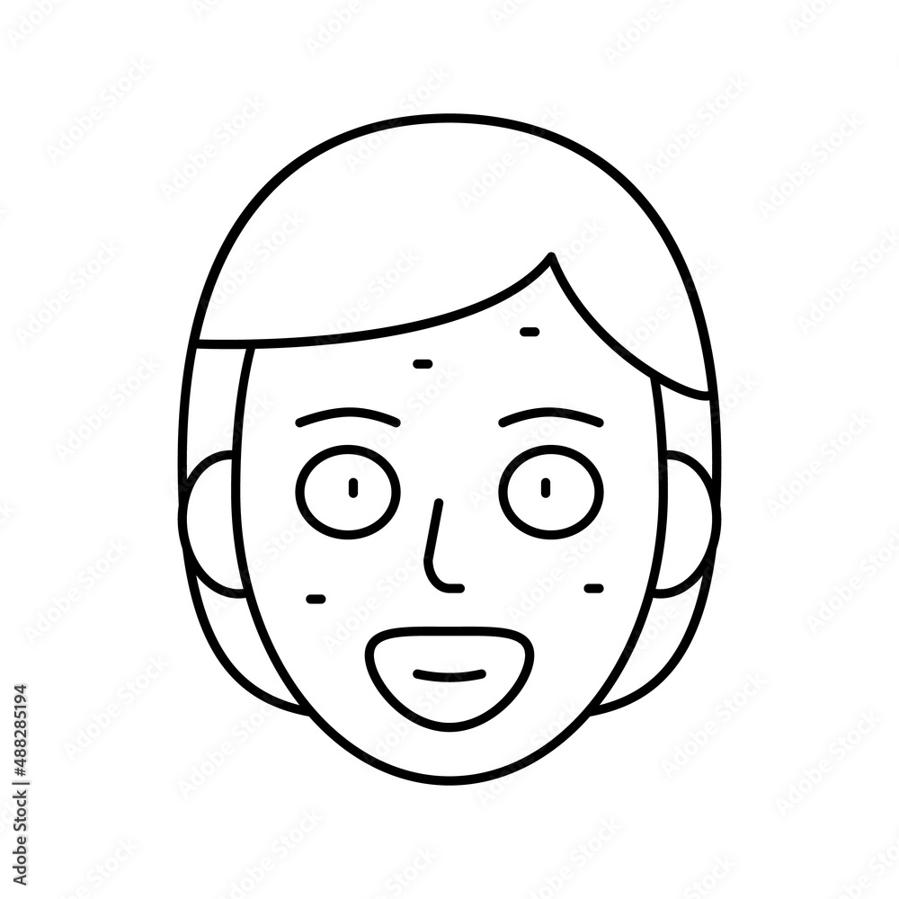 facial cream mask line icon vector illustration facial cream mask line icon vector illustration