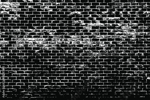 Black brick building wall. Interior of a modern loft. Background for design.
