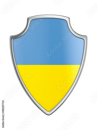 shield with ukrainian flag on white background. Isolated 3D illustration Free Download shield with ukrainian flag on white background. Isolated 3D illustration - GFXLoad