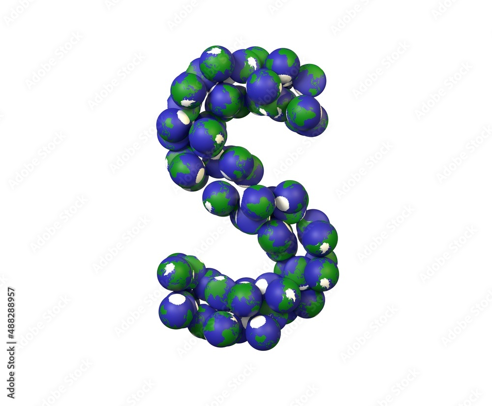 Earth Themed Font Letter S