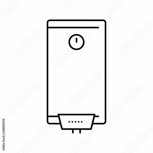 water heater line icon vector illustration