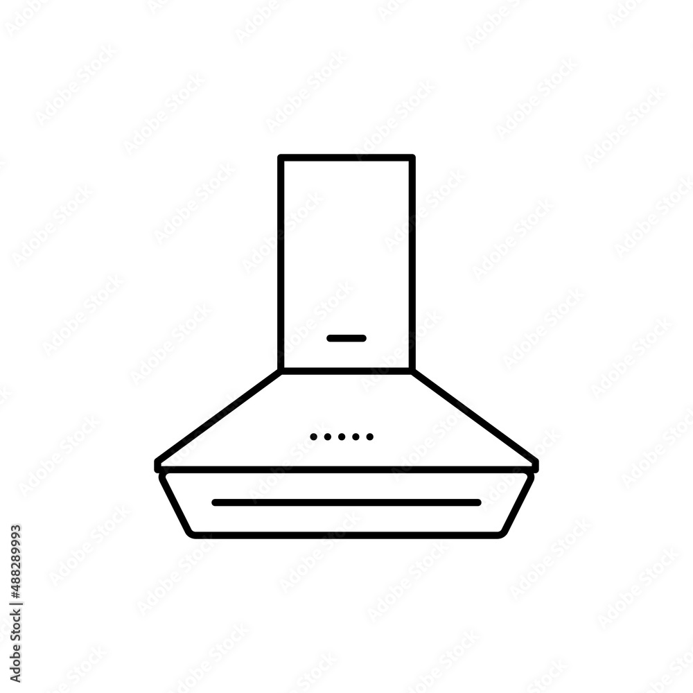 cooker hood line icon vector illustration cooker hood line icon vector illustration
