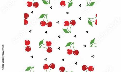 cherry design for all over print