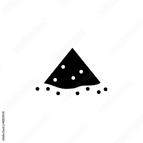 Whey Protein Powder, Sports Nutrition. Flat Vector Icon illustration. Simple black symbol on white background. Whey Protein Powder Sports Nutrition, sign design template for web and mobile UI element.