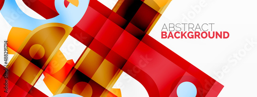 Color geometric stripes, lines abstract background. Minimal geometric template for wallpaper, banner, presentation