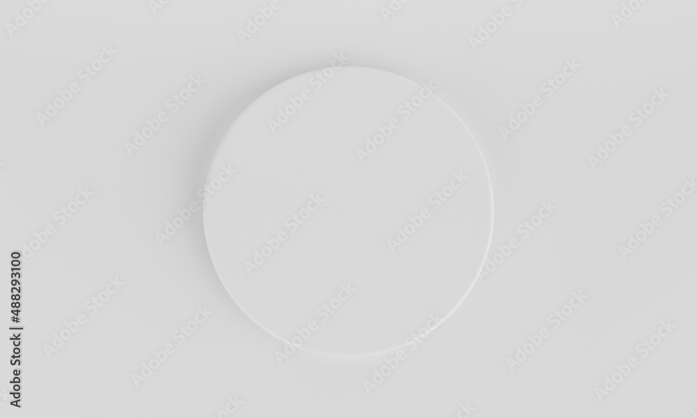 Top view white minimal circular product podium background. Abstract and object concept. 3D illustration rendering Top view white minimal circular product podium background. Abstract and object concept. 3D illustration rendering