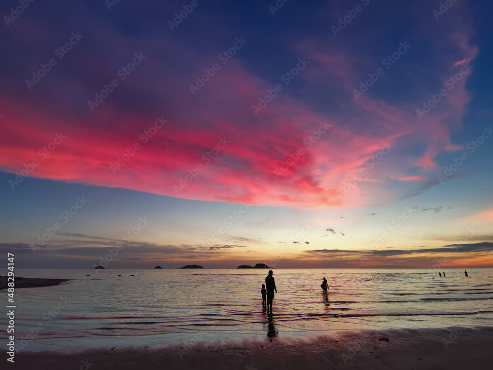 Fototapeta premium sunset on the beach
