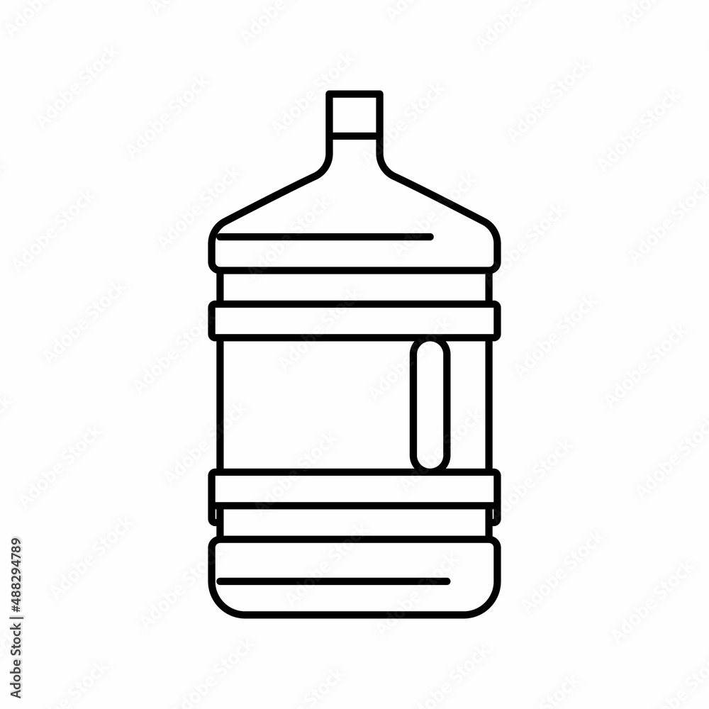 gallon water line icon vector illustration gallon water line icon vector illustration