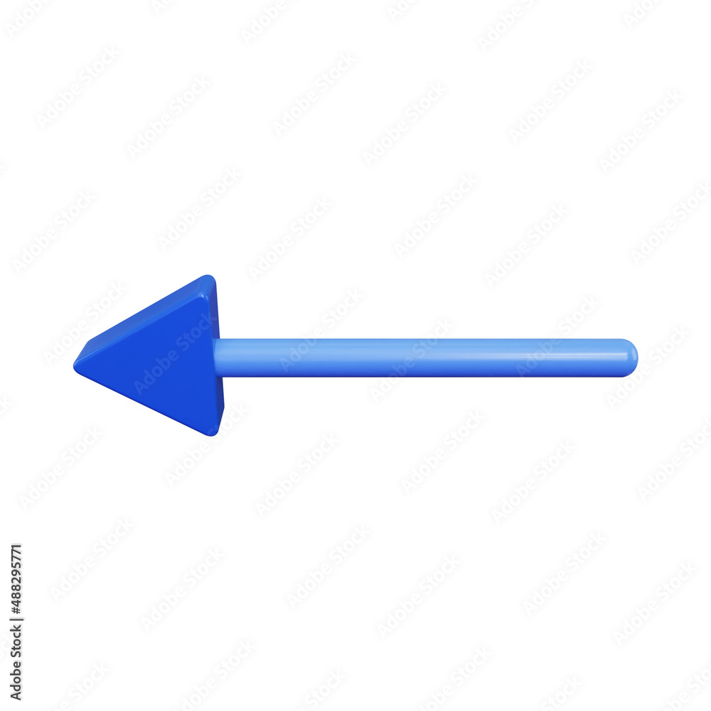 Left Arrow. isolated on a white background. 3d illustration Left Arrow. isolated on a white background. 3d illustration