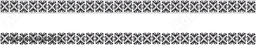 Decorative ornament line with floral elements, Decorative element divider separator pattern
