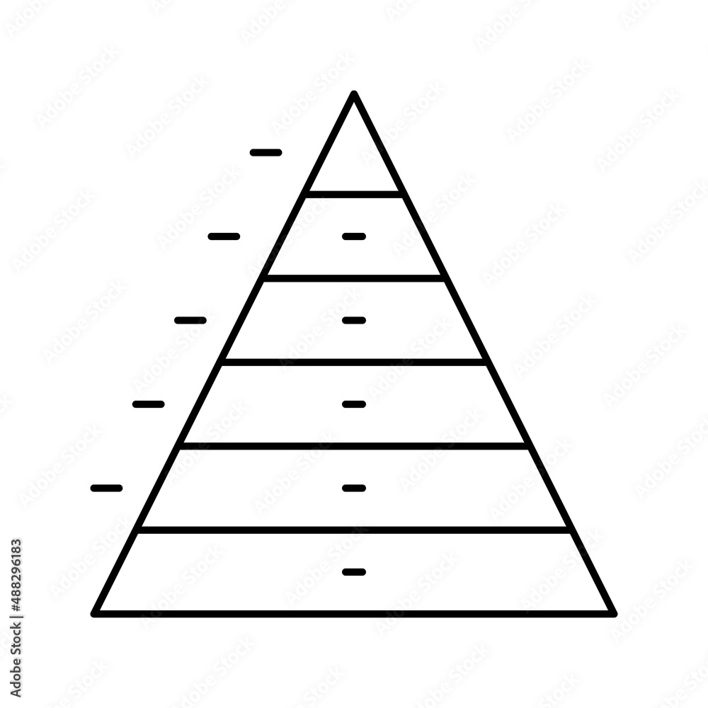 pyramid chart line icon vector illustration pyramid chart line icon vector illustration