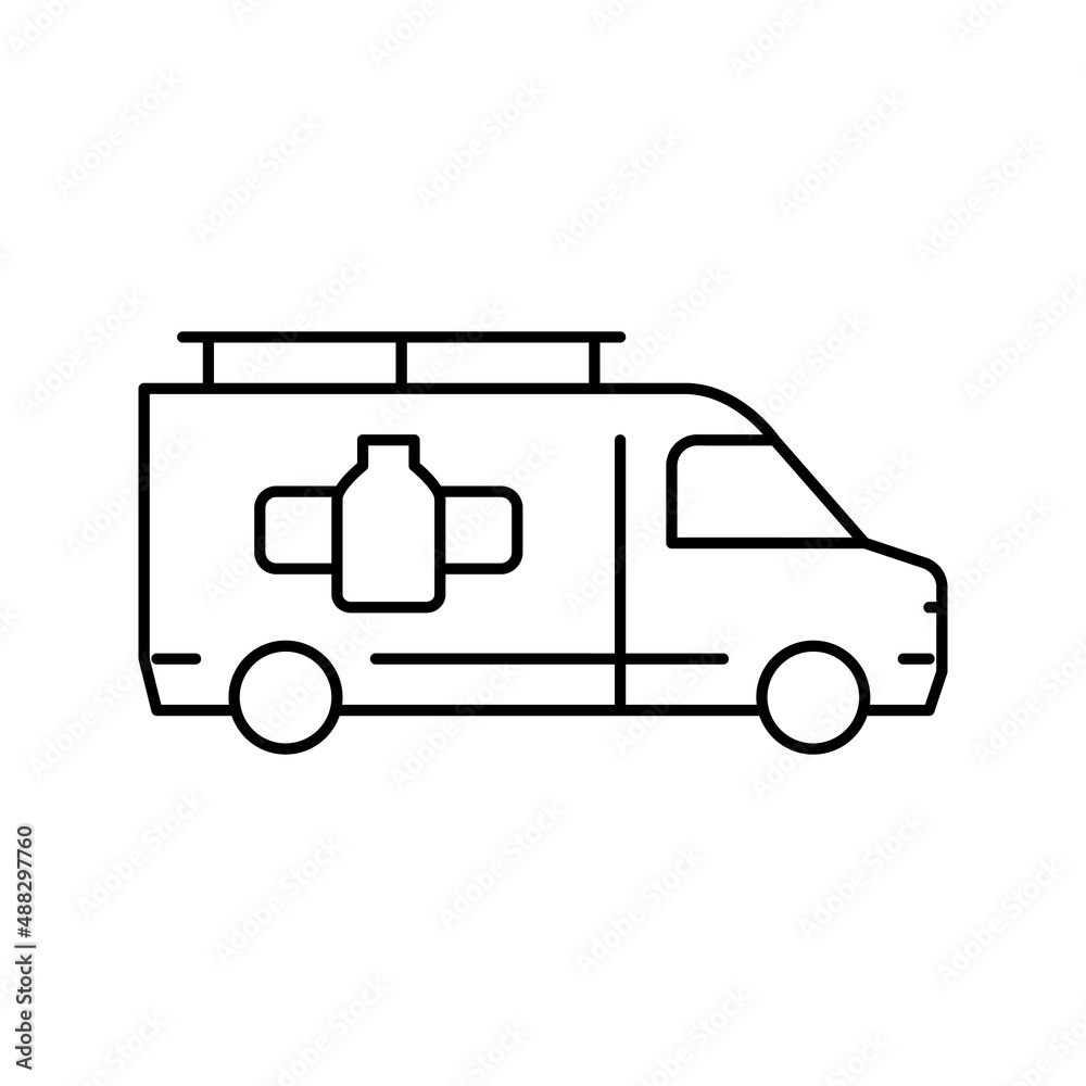 delivery truck line icon vector illustration delivery truck line icon vector illustration