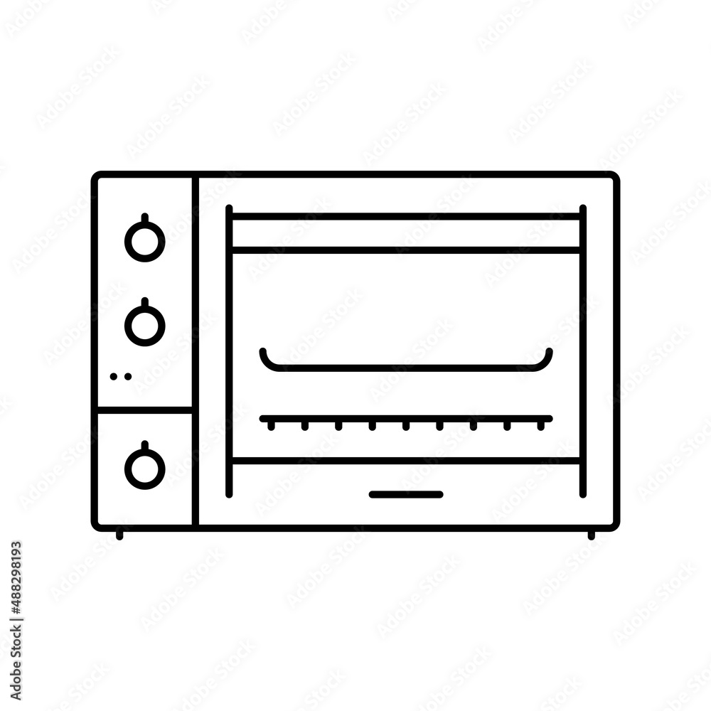 oven appliance line icon vector illustration oven appliance line icon vector illustration