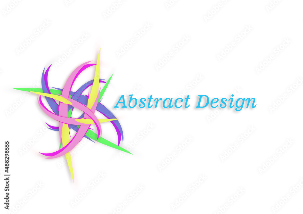abstract colorful symbol design on white background 