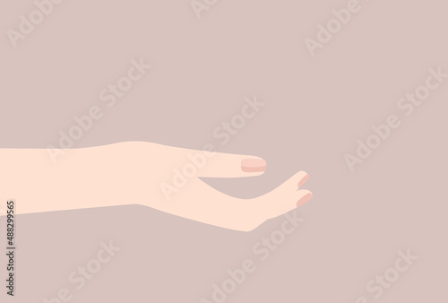 やさしく差し出す女性の手 - スキンケア・手洗い・消毒のイメージ素材