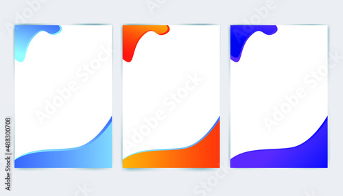 abstract gradient cover portrait vector illustration teamplate design


