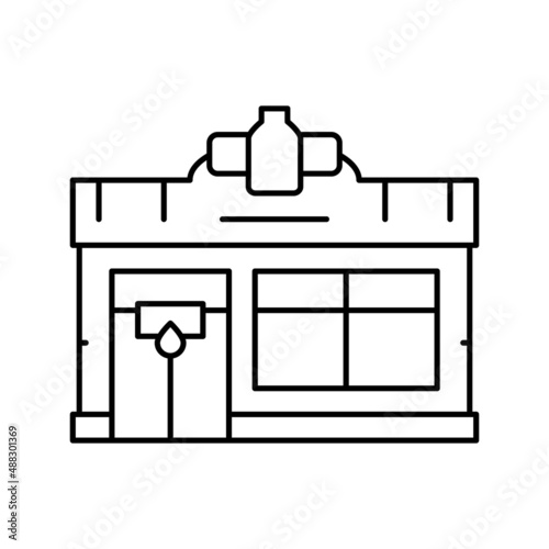 water store line icon vector illustration