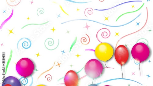 Beautiful background with colorful balloons on a colored background