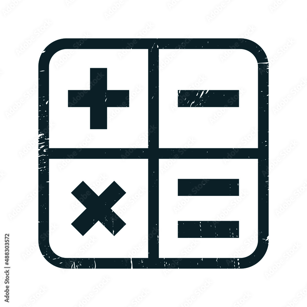 Obraz premium Calculator icon. Math sign, vector illustration