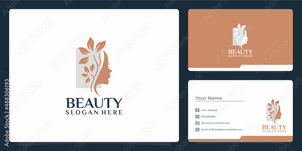beauty logo design with modern style