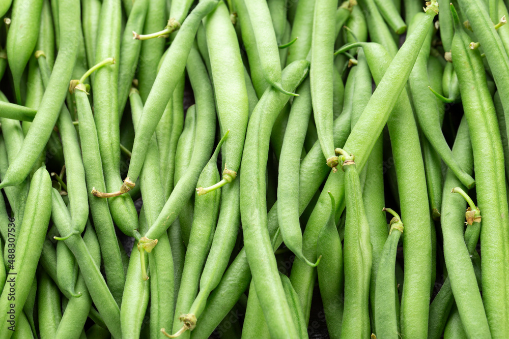 Green Beans Background. Healthy food. Top view. Green Beans Background. Healthy food. Top view.