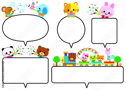 フレーム,吹き出し,動物,汽車,誕生日,幼稚園,保育園,かわいい,イラスト,子供,電車,春,入園式,保育所,保育,ねこ,おめでとう,飾り枠,ふきだし,お知らせ,フキダシ,園児,りんご,音楽,楽しい,ハッピーバースデー,ねずみ,風船,ぞう,パーティー,音符,学校,4月,3月,卒園,入園,壁面飾り,壁面イラスト,卒園式,キャラクター,りす,パンダ,ぱんだ,うさぎ,くま,花,小学校,小学生,赤ちゃん