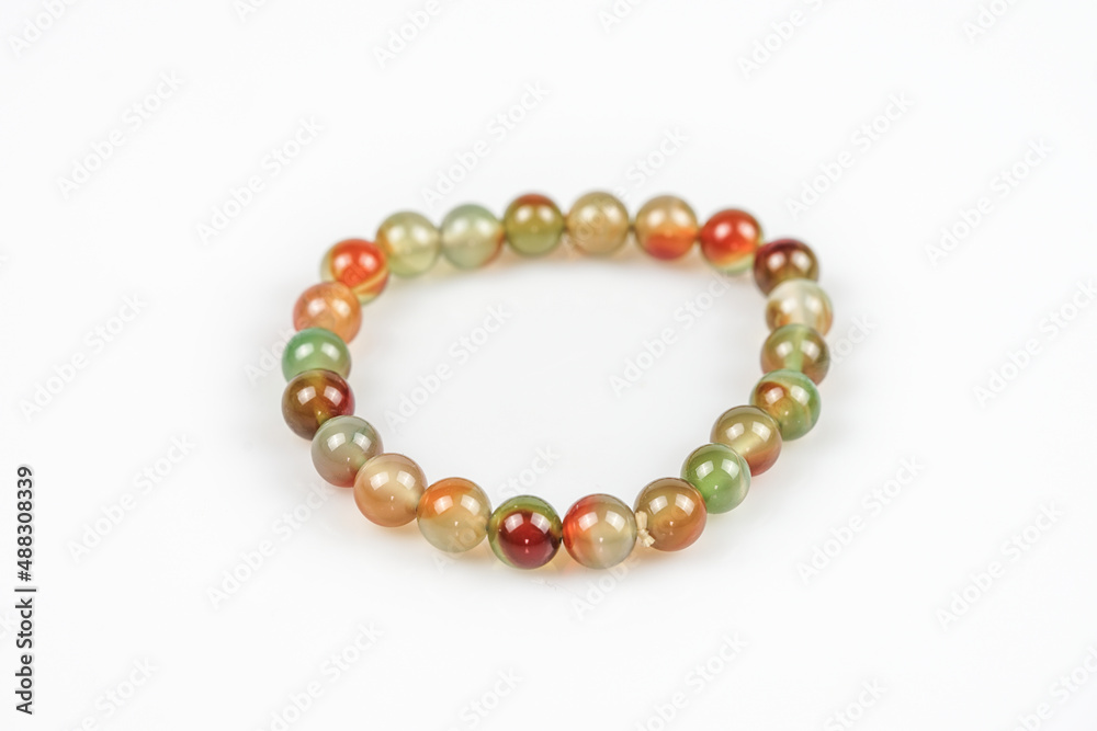 Jewelry with natural synthetic stone bracelet. Beautiful semiprecious stone beads Jewelry with natural synthetic stone bracelet. Beautiful semiprecious stone beads