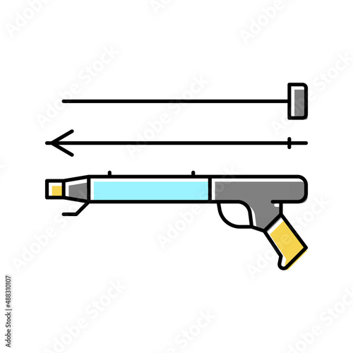 harpoon weapon color icon vector illustration sign