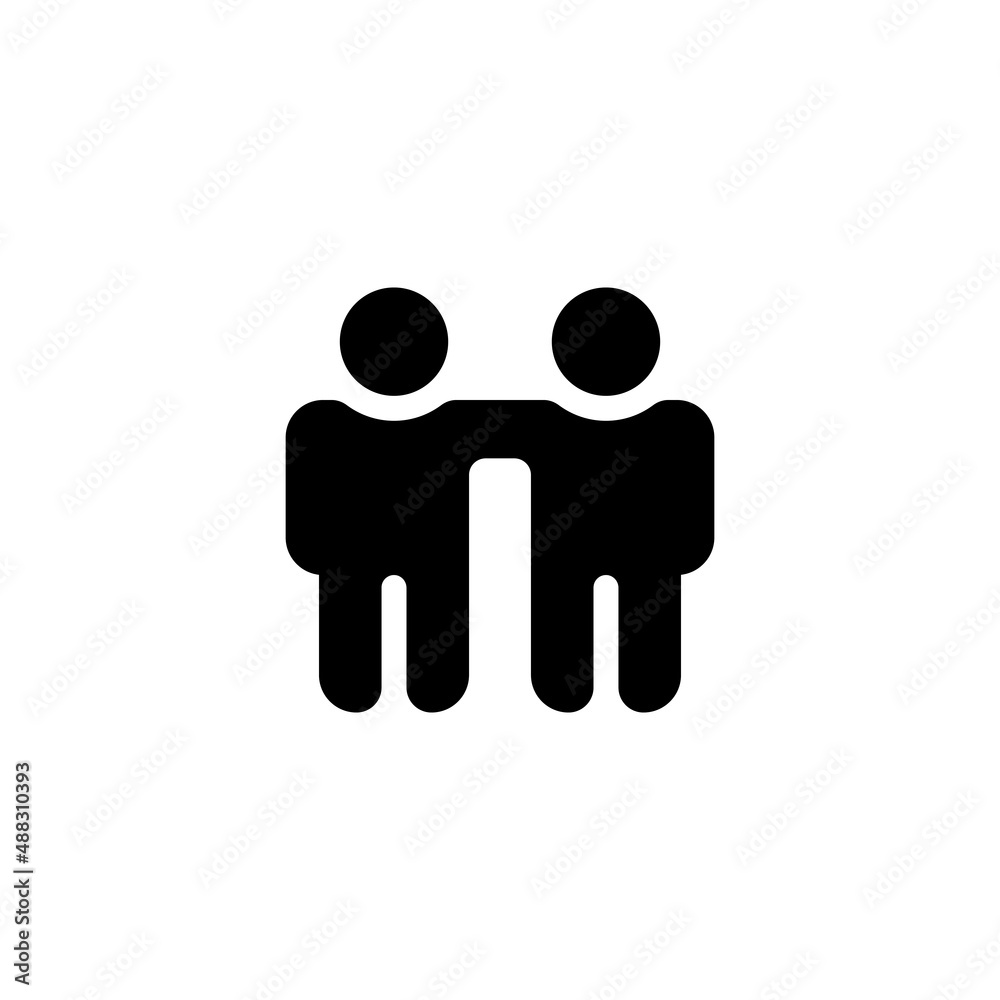 Group of people, teamwork or business community, social icon. Black icon on white background Group of people, teamwork or business community, social icon. Black icon on white background