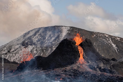 Volcanic eruption in Iceland