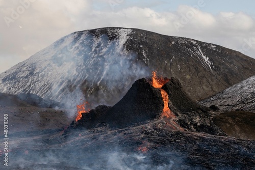 Volcanic eruption in Iceland