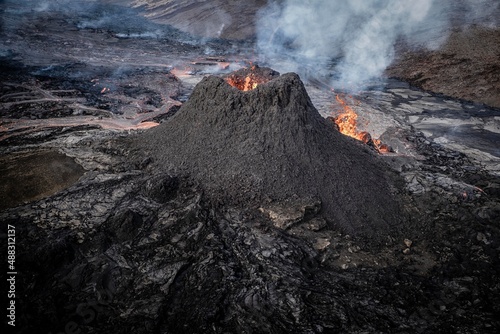 Volcanic eruption in Iceland photo