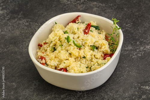 Vegetarian uisine - couscous with vegetables