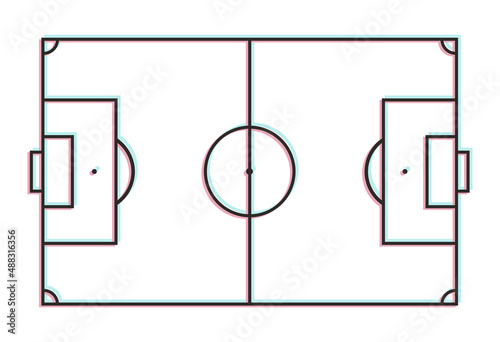 soccer field isolated vector background