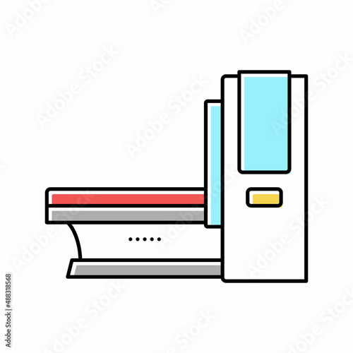 mri medical equipment color icon vector illustration