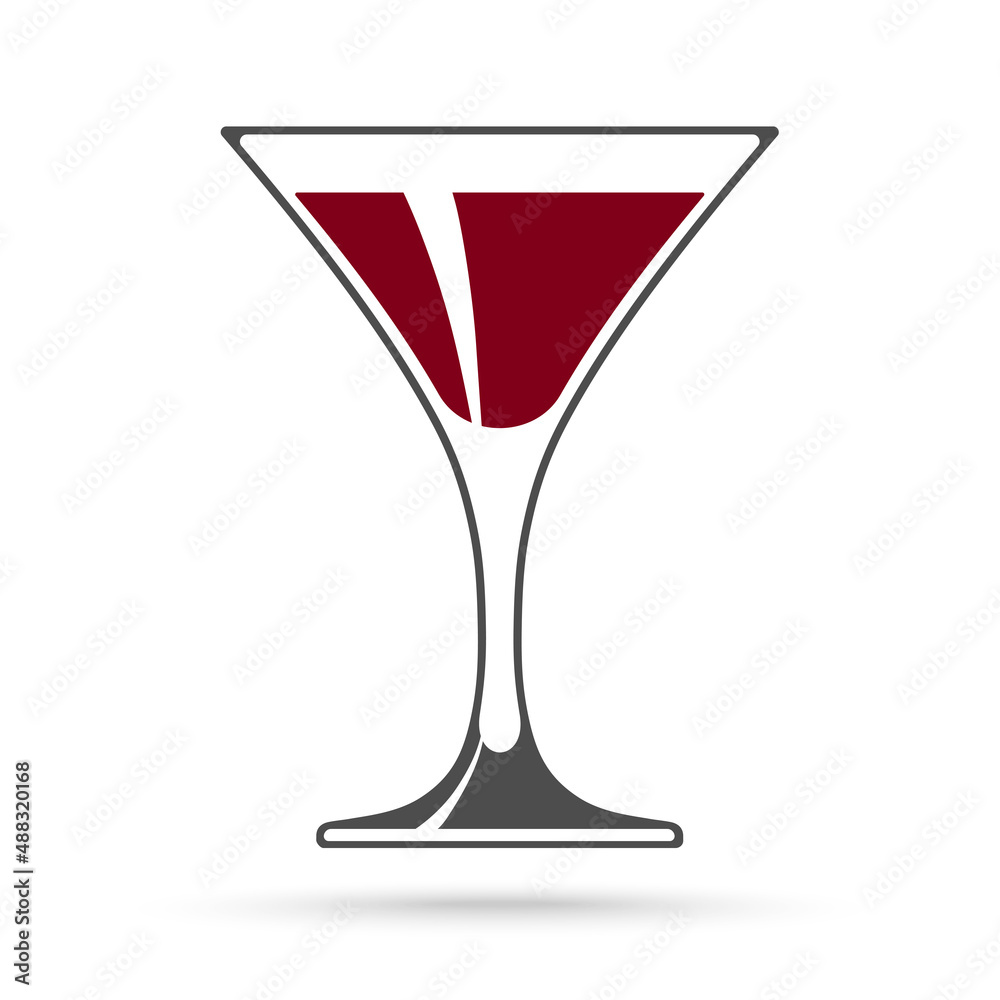 Martini glass icon isolated on white background. Vector illustration. Martini glass icon isolated on white background. Vector illustration.