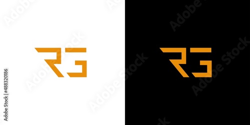 Fotografie Modern and sophisticated RG letter initial logo design